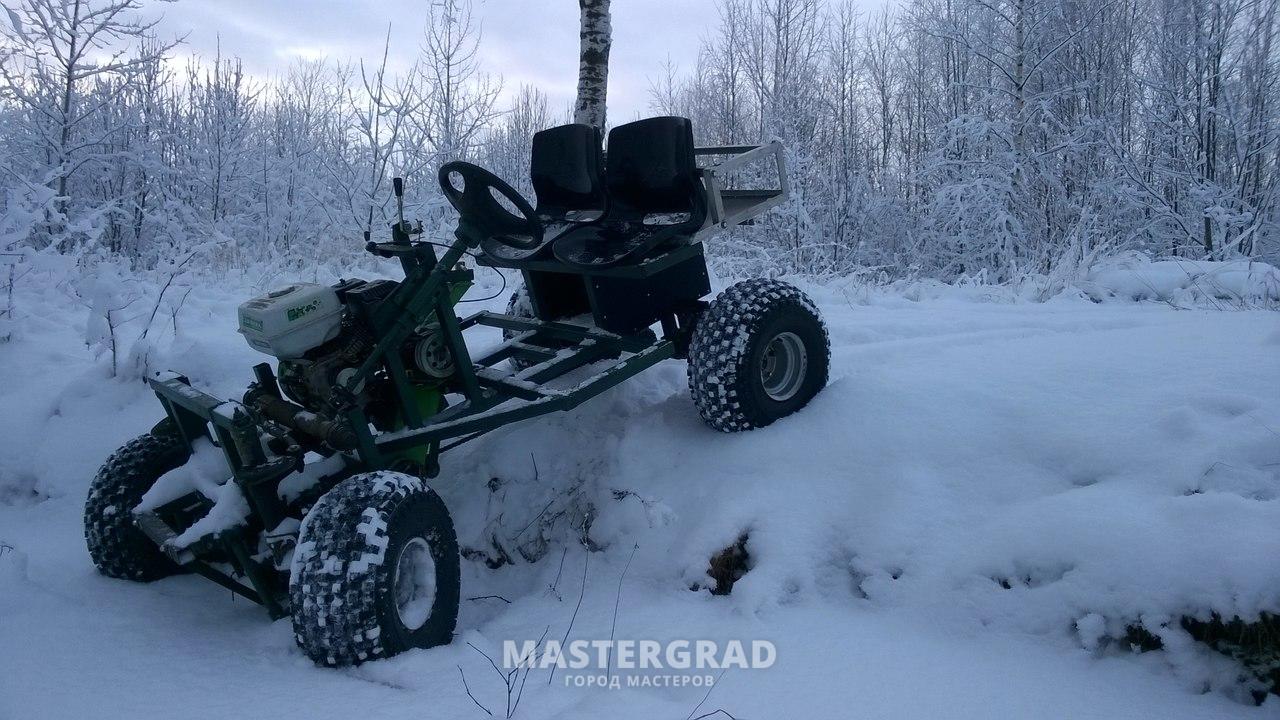 Вездеход из мотоблока: простая самоделка для поездок по бездорожью