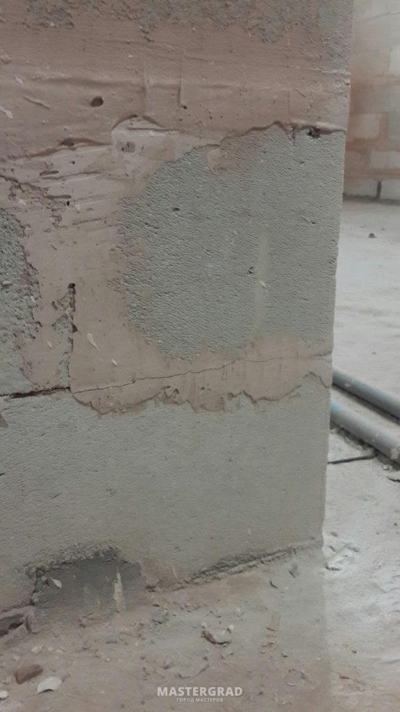 Стены из пеноблока дали трещины после зимы