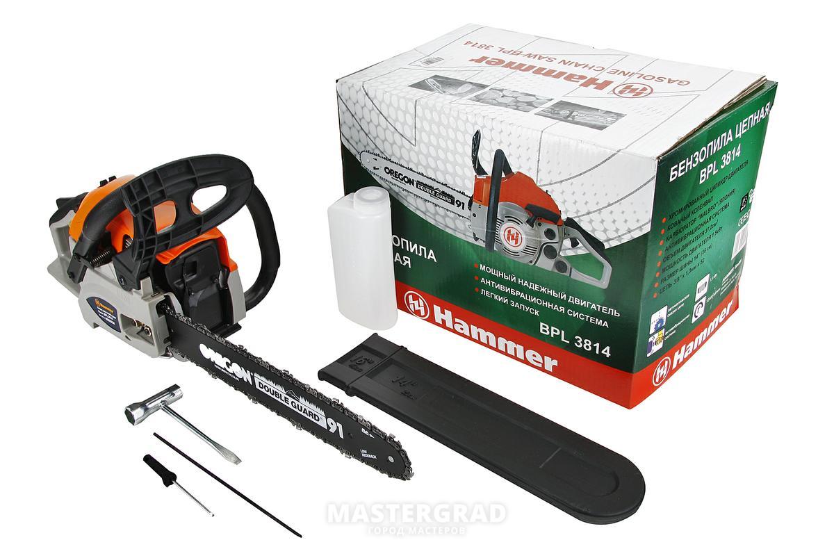 Бензопила Hammer Flex BPL3814 1.5кВт 37,2см3 шина 14&#039;&#039;  цепь 3/8&#039;&#039; купить за 4976 руб., Санкт-Петербург Мастер  Маркет (Барахолка)