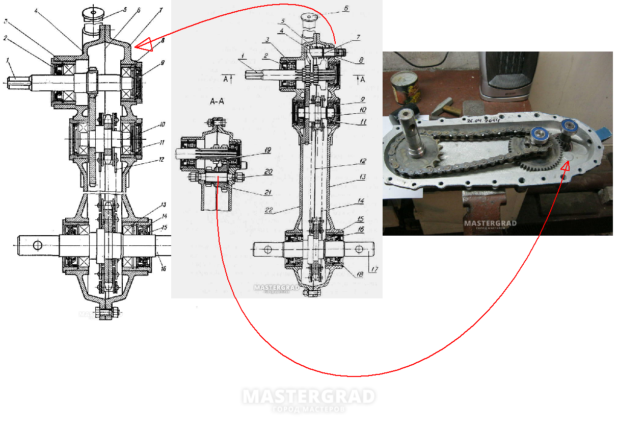Редуктор мотоблока нева мб 2 схема в разрезе