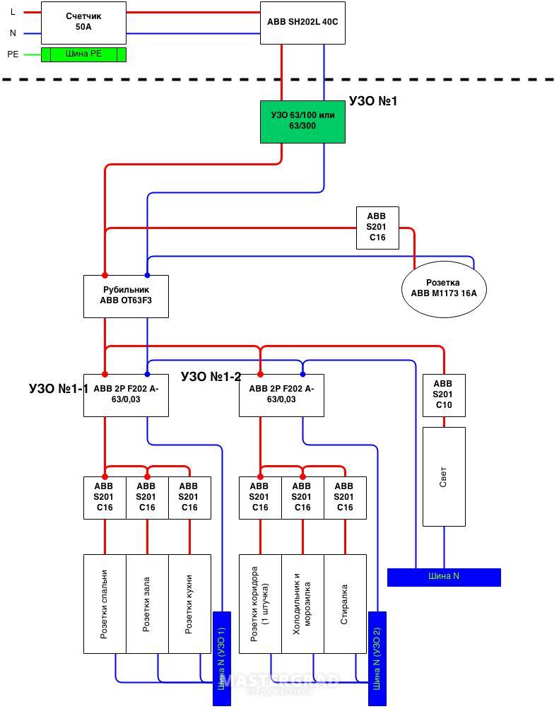 Схема подключения s202 abb