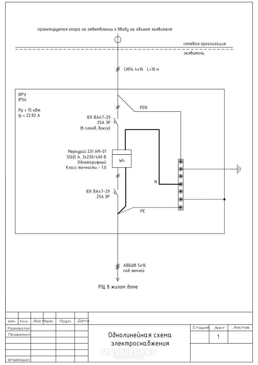 РЭС попросили однолинейную схему - Mastergrad - крупнейший форум о  строительстве и ремонте. Форум № 302584. Страница 1 - Электрика
