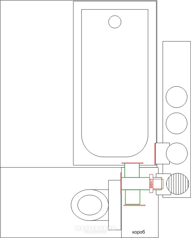 Вентиляция в раздельном санузле в квартире схема