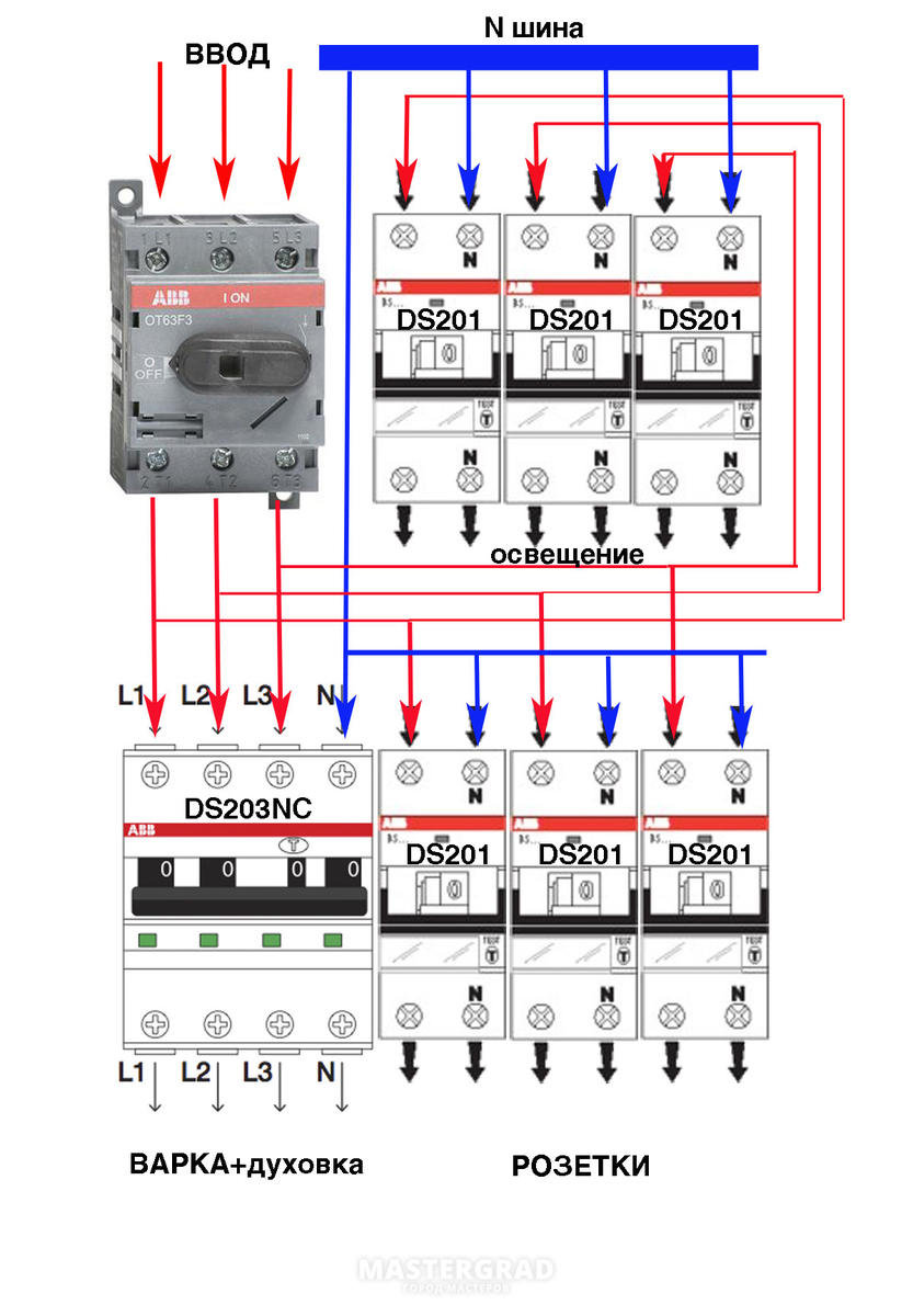 Abb ot63f3c схема подключения