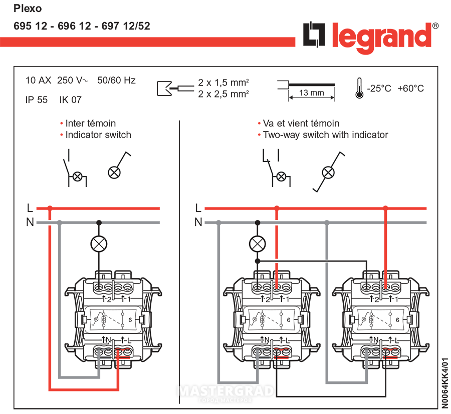 Схема подключения legrand bp 30076