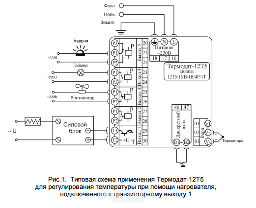 Термодат схема подключения