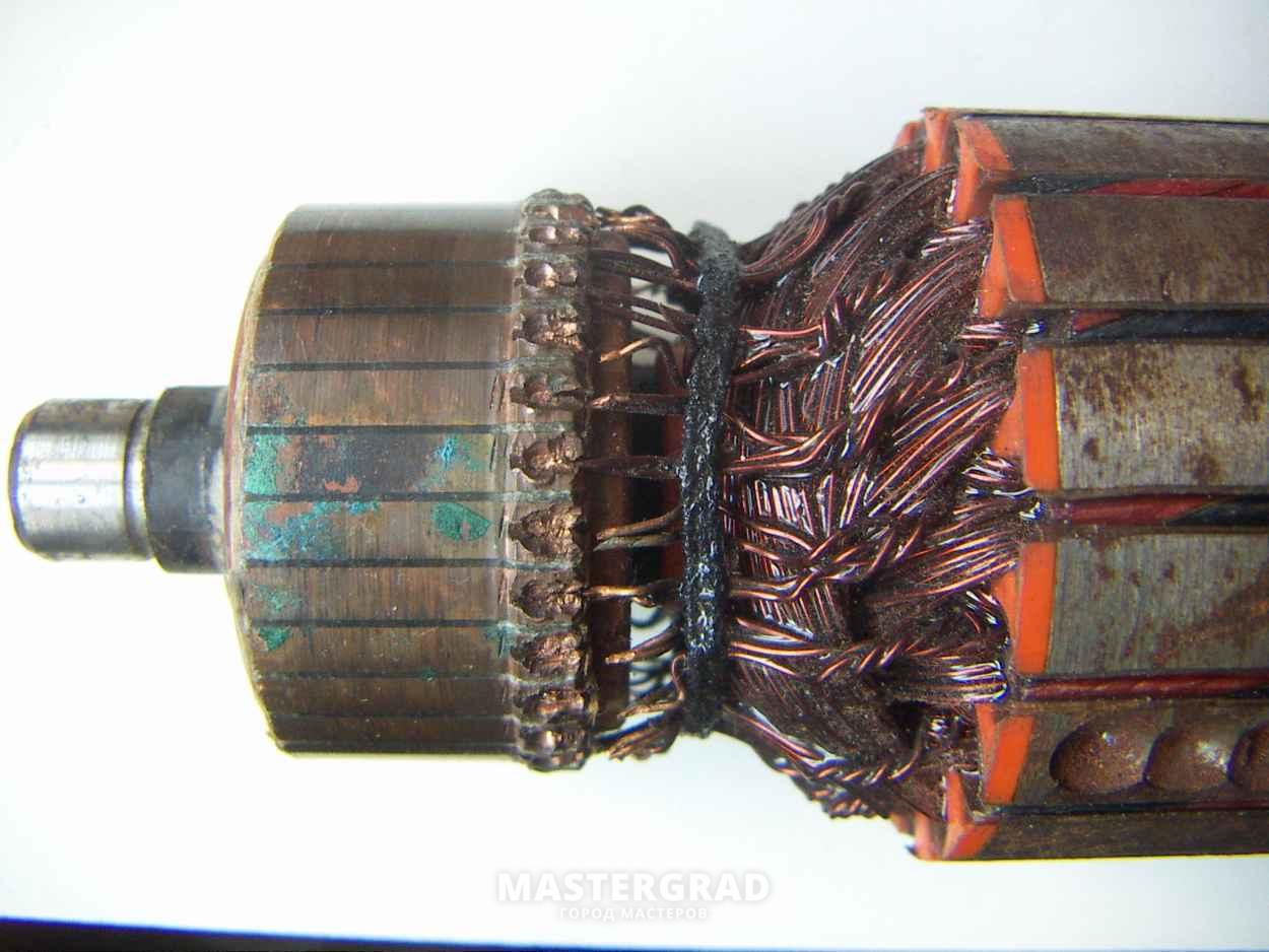 Шлифовальная насадка на дрель из якоря электродвигателя