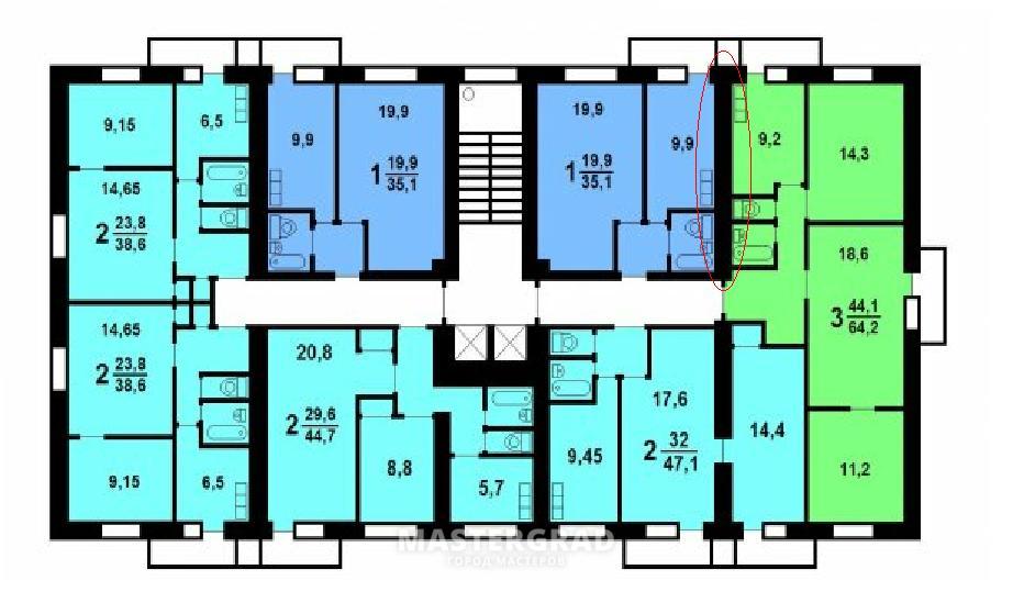 П 12 1 и 14. II-18/12(II-18-01/12) планировка квартир. II-18-31/12а.