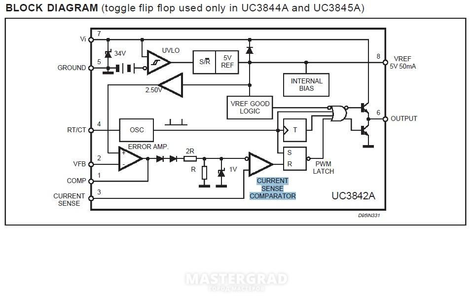 3844b микросхема схема включения