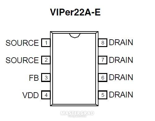 Viper22a схема включения